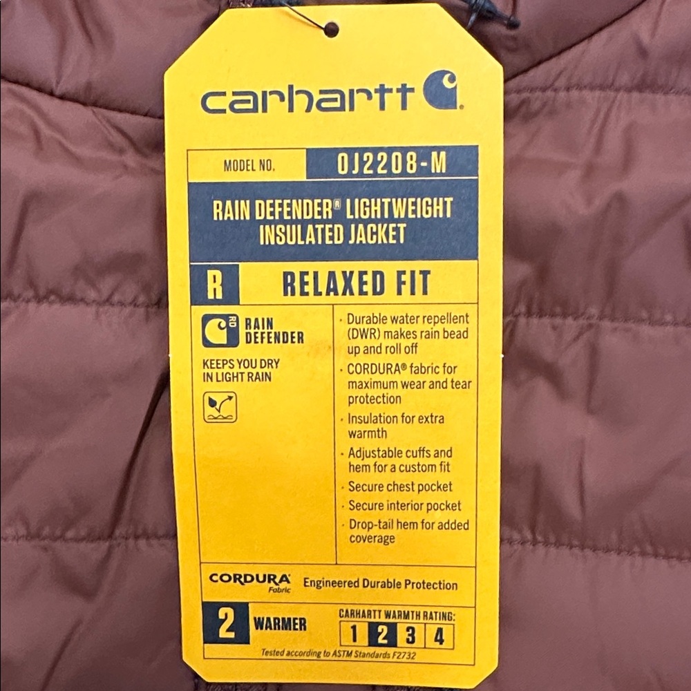 NWT Carhartt Rain Defender Insulated Jacket - Picture 3 of 7